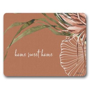 Kitchen Cork Backed Placemats Espresso Home Sweet Home Set 6
