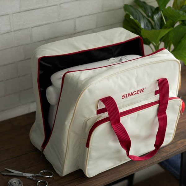 Singer Sewing Machine Branded Carry Bag with Pocket Cream