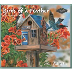 Pine Ridge 2024 Calendar Birds of a Feather Calender Fits Wall Frame