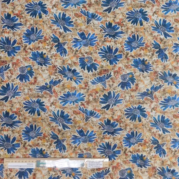 Quilting Patchwork Sewing Fabric Heirloom Fawn Floral 50x55cm FQ