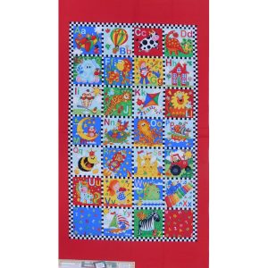 Patchwork Quilting Sewing Fabric Alpha Babies Panel 61x110cm