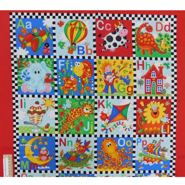 Patchwork Quilting Sewing Fabric Alpha Babies Panel 61x110cm
