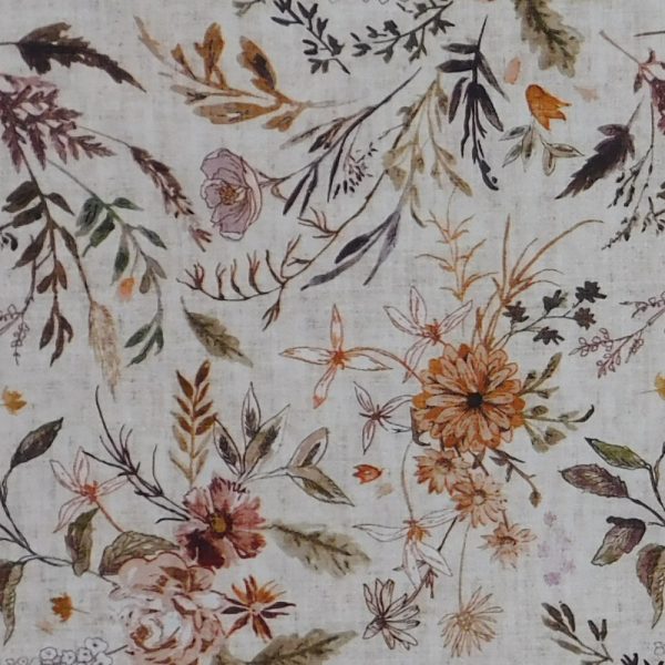 Quilting Patchwork Sewing Fabric Delilah Natural 50x55cm FQ