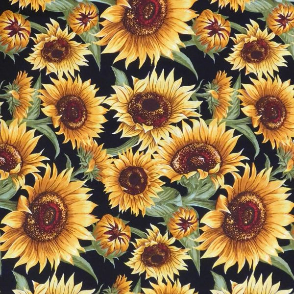Quilting Patchwork Sewing Fabric Flower Market Sunflower 50x55cm FQ