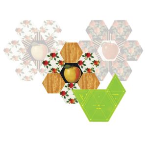 Quilting Patchwork Sewing Template 4'' Grandma's Flower Garden Hexagon