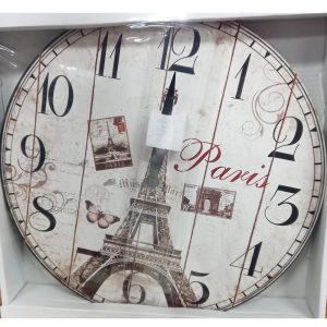 Clock Wall French Country Paris Eiffel Tower Clocks 29cm