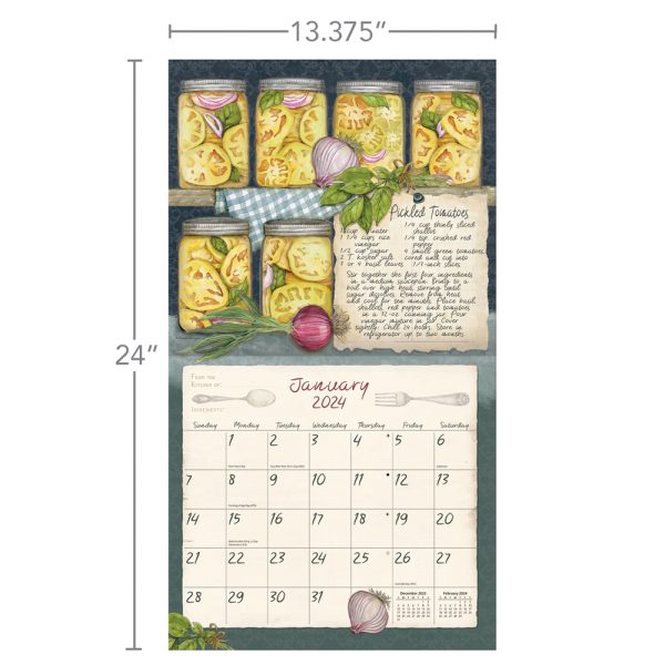 Lang 2024 Calendar American Kitchen Calender Fits Wall Frame