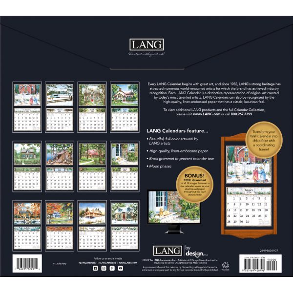 Lang 2024 Calendar Country Welcome Calender Fits Wall Frame