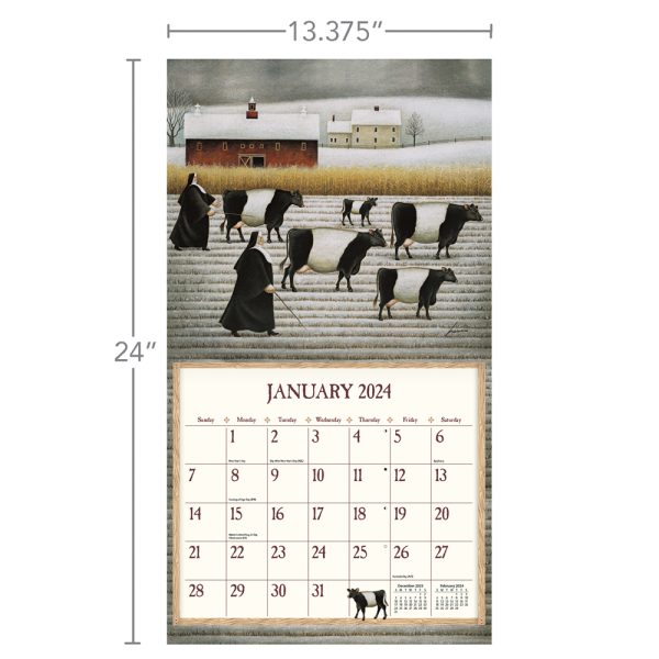 Lang 2024 Calendar Cows Cows Cows Calender Fits Wall Frame