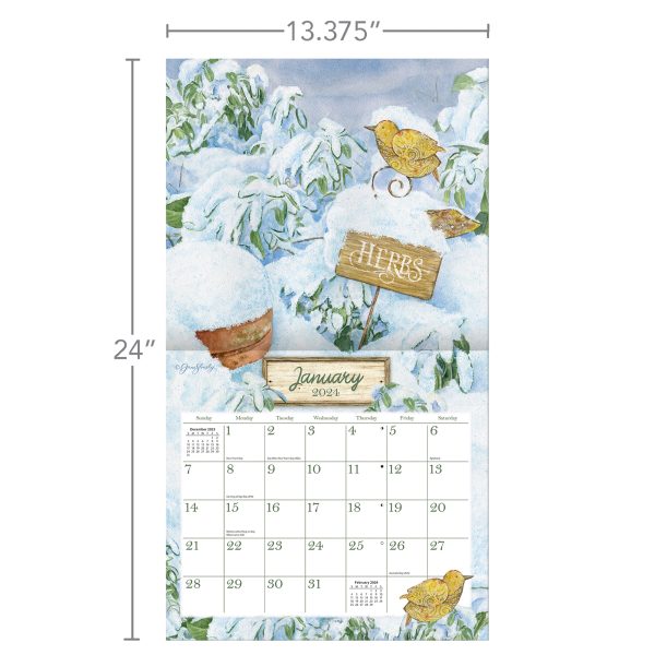 Lang 2024 Calendar Herb Garden Calender Fits Wall Frame