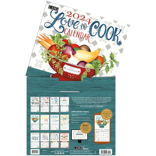 Lang 2024 Calendar Love to Cook Calender Fits Wall Frame