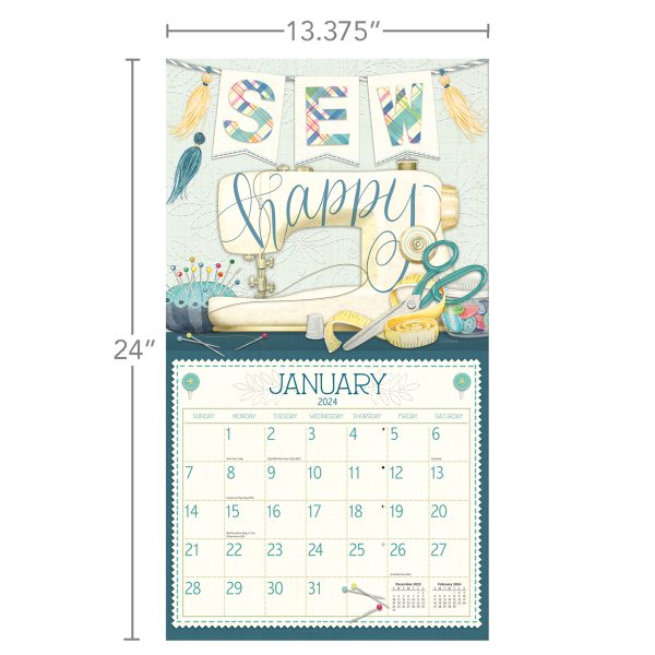 Lang 2024 Calendar Handmade Happiness Calender Fits Wall Frame