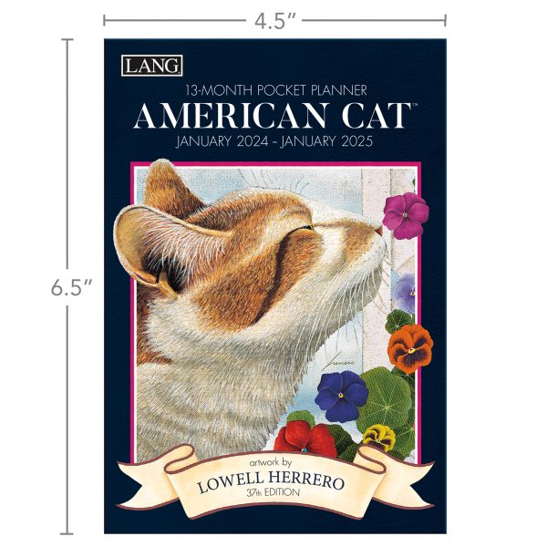 Lang 2024 13 Month Pocket Planner American Cat Diary