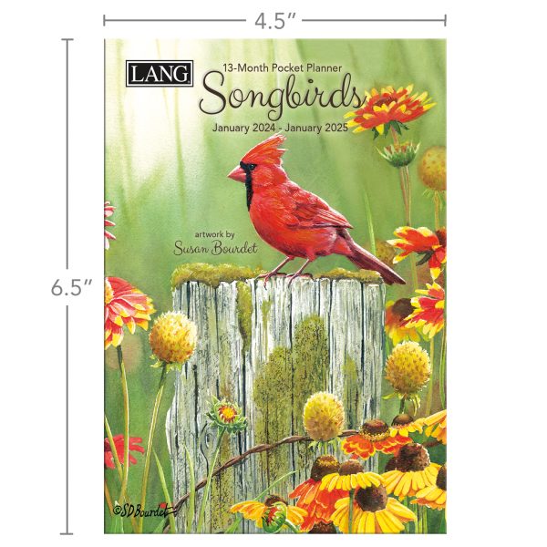 Lang 2024 13 Month Pocket Planner Songbirds Diary