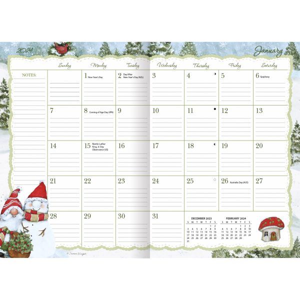Lang 2024 13 Month Pocket Planner Gnome Sweet Gnome Diary