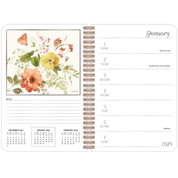 Lang 2024 Spiral Engagement Planner Watercolor Seasons Diary