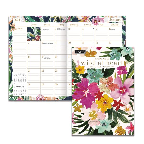 Lang 2024 13 Monthly Planner Wild At Heart 12 Inch Diary