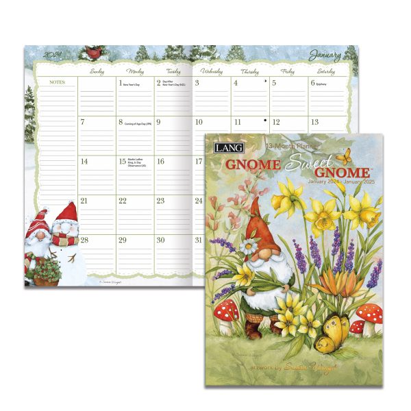 Lang 2024 13 Monthly Planner Gnome Sweet Gnome 12 Inch Diary