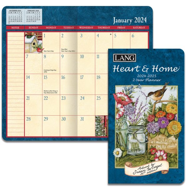 Lang 2024-2025 2 Year Pocket Planner Heart and Home Diary