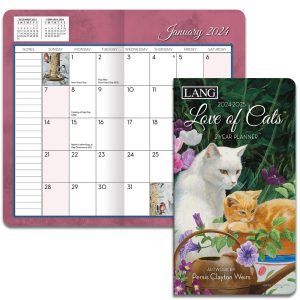 Lang 2024-2025 2 Year Pocket Planner Love of Cats Diary