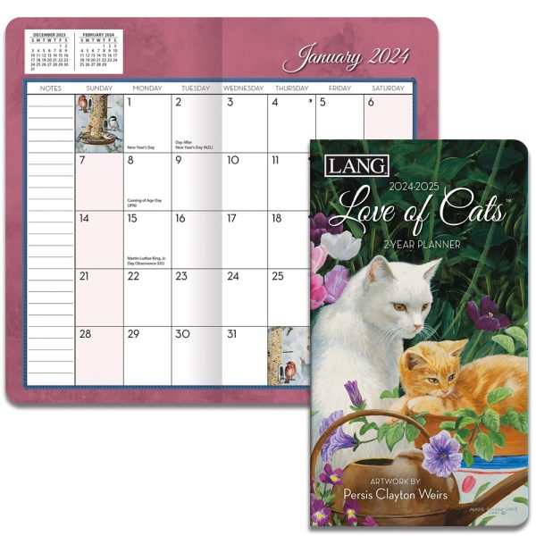 Lang 20242025 2 Year Pocket Planner Love of Cats Diary