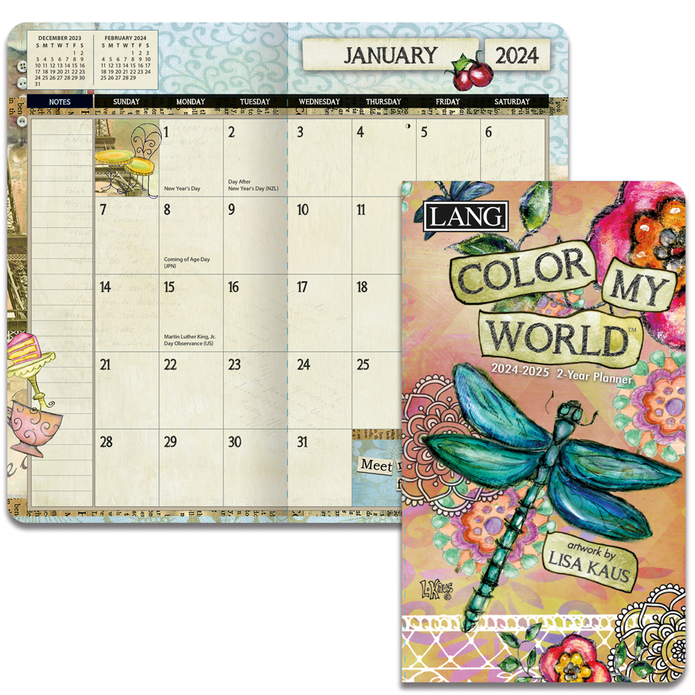 Lang 2024-2025 Year Pocket Planner Color My World Diary