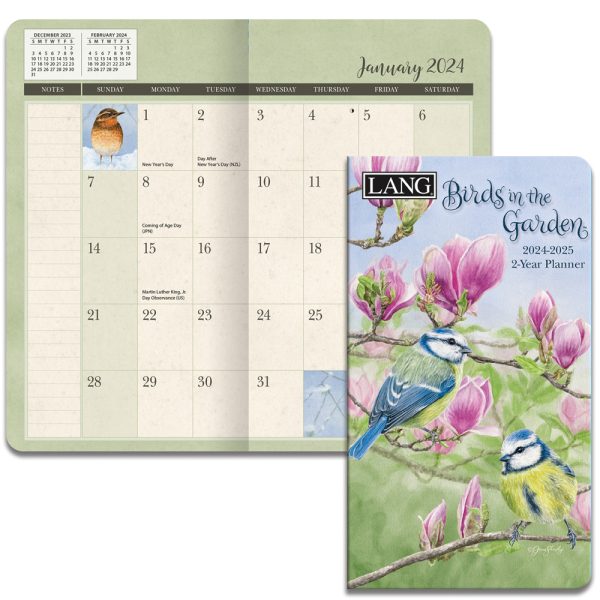 Lang 20242025 2 Year Pocket Planner Birds in the Garden Diary