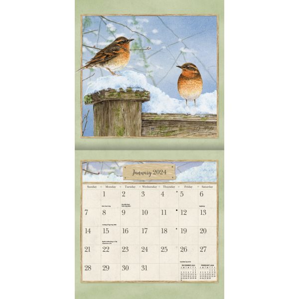 Lang 2024 MINI Calendar Birds in the Garden Does NOT Fit Frame
