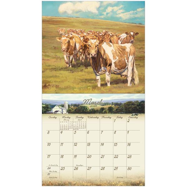Legacy 2024 Calendar Cow Calender Fits Wall Frame
