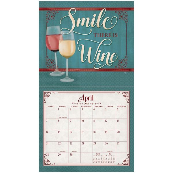 Legacy 2024 Calendar Wine Fits Wall Frame Calender