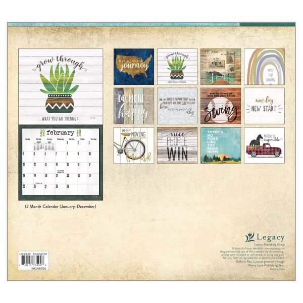 Legacy 2024 Calendar Words to Live By Fits Wall Frame Calender