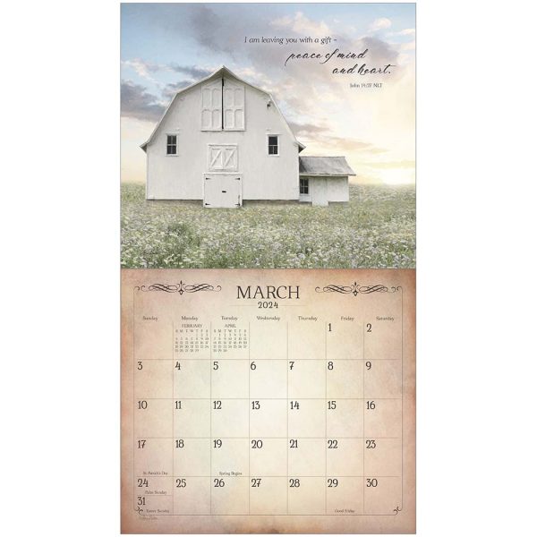 Legacy 2024 Calendar Land of Blessings Fits Wall Frame Scripture