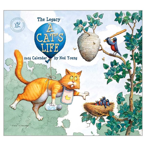 Legacy 2024 Calendar A Cat's Life Calender Fits Wall Frame