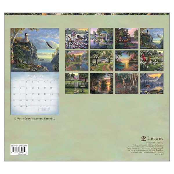 Legacy 2024 Calendar Peace and Tranquility Fits Wall Frame