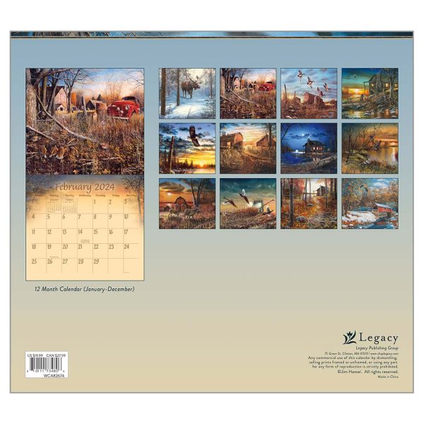 Legacy 2024 Calendar Everyday Life Calender Fits Wall Frame