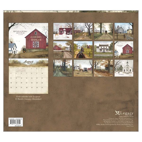 Legacy 2024 Calendar Blessings of Home Fits Wall Frame - Scripture