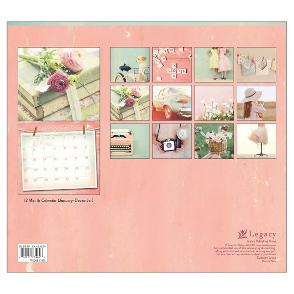Legacy 2024 Calendar Vintage Pink Fits Wall Frame Calender