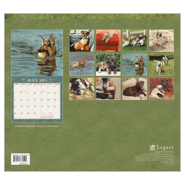 Legacy 2024 Calendar Dogs We Love Calender Fits Wall Frame