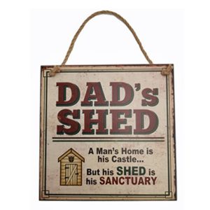 Retro Country Wall Art Dad's Shed Castle Wooden Hanging Sign
