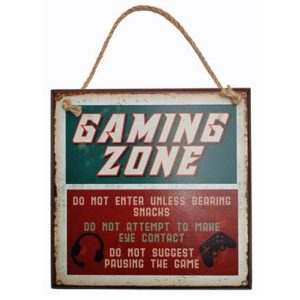 Retro Country Wall Gaming Zone Wooden Hanging Sign