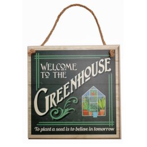 Retro Country Wall Welcome Greenhouse Wooden Hanging Sign