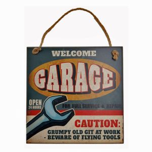 Retro Country Wall Welcome Garage Open Wooden Hanging Sign