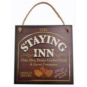 Retro Country Wall The Staying Inn Wooden Hanging Sign
