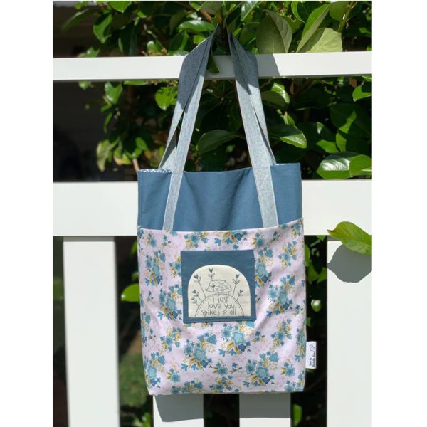 The Birdhouse Designs Sewing Big Blue Shopper Tote Pattern