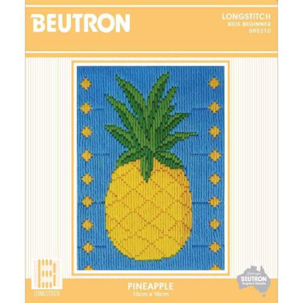Beutron Long Stitch Kit Kids Beginner Pineapple