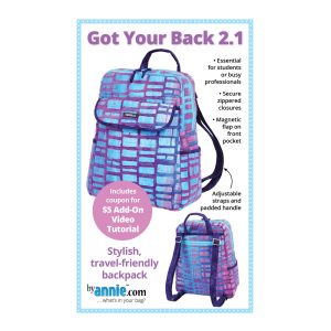 Quilting Sewing By Annie Got Your Back 2.1 Backpack Patchwork Pattern