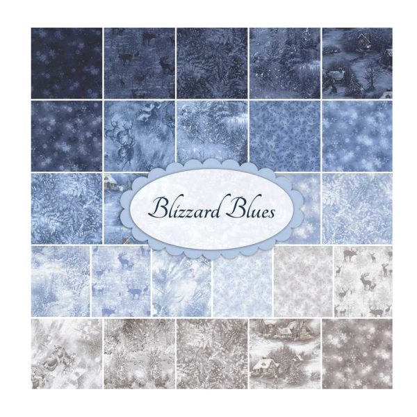 Moda Quilting Patchwork Blizzard Blues Layer Cake 10 Inch Fabrics