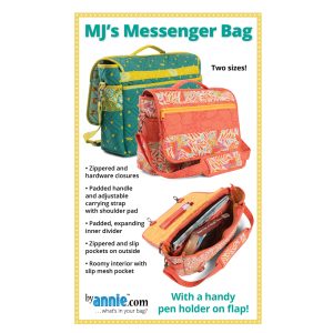 Quilting Sewing By Annie Mj's Messenger 2 Sizes Bag Pattern