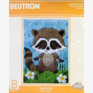 Beutron Long Stitch Kit Kids Beginner Racoon