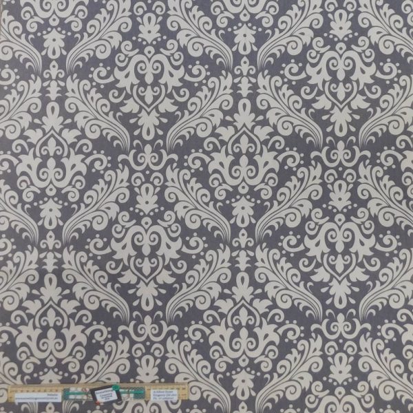Quilting Patchwork Fabric Sewing Grey Floral Drill Wide Backing 150x50cm